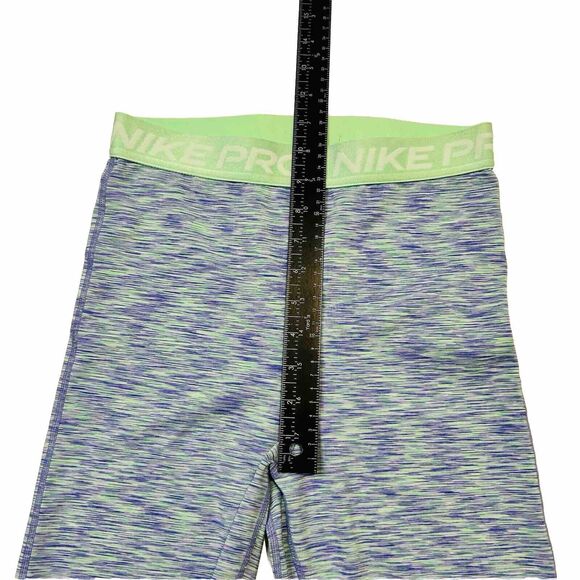 Nike Pro Space-Dyed Cropped Tights DA1012-500 Green Purple Glow Women Size Med - Picture 5 of 8
